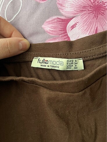 Fullamoda kahverengi tişört - Görsel 4