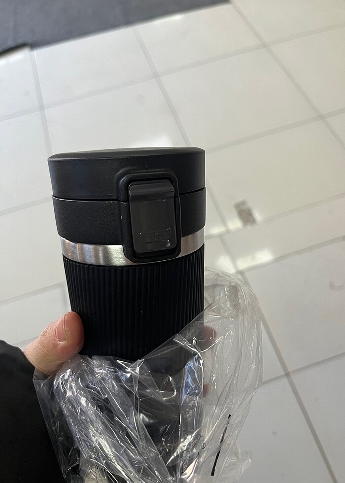 PENGUEN GRİ RENK TERMOS 400ml - Görsel 3