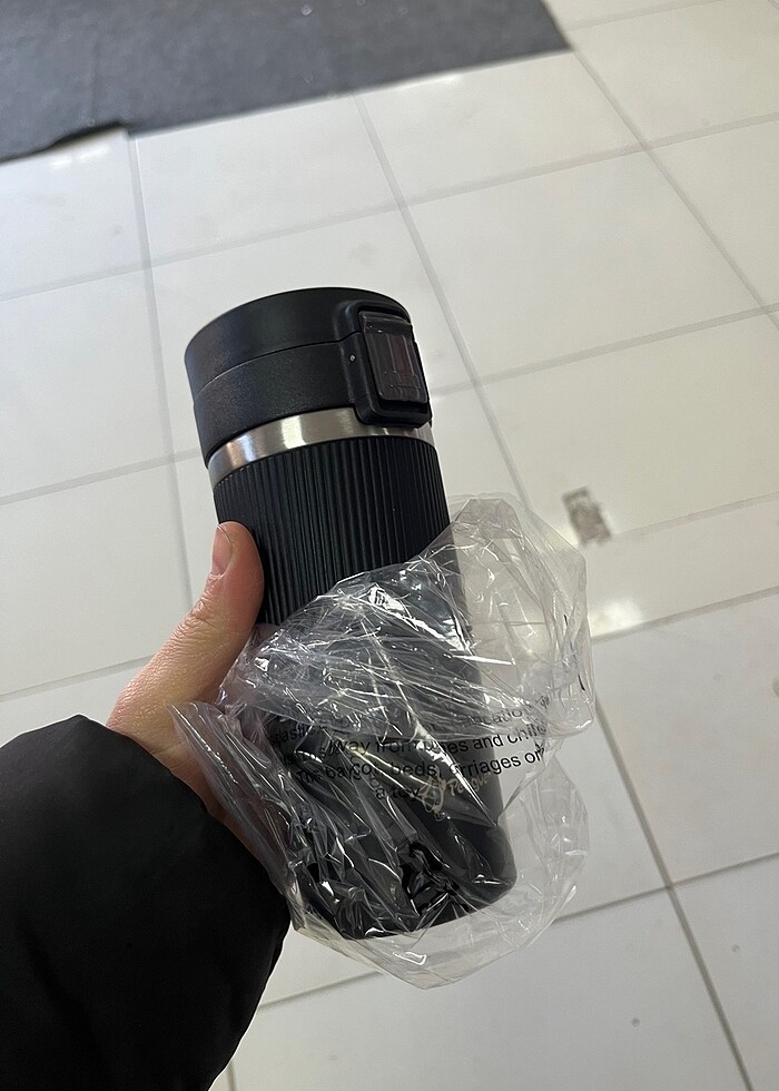 PENGUEN GRİ RENK TERMOS 400ml - Görsel 4