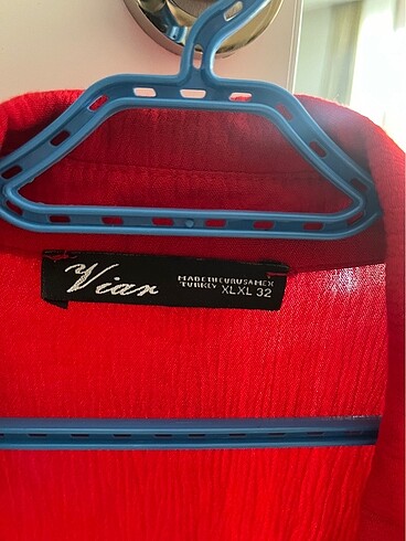 Viar önden bağlamalı kırmızı gömlek - Görsel 6