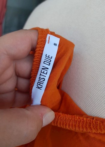 s Beden Narince Butik Turuncu Bohem Uzun Kollu Bluz