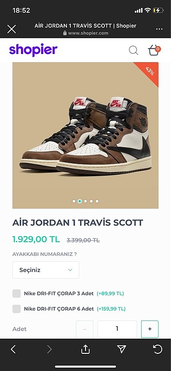 Air jordan 1 travis scott