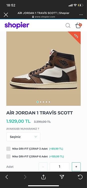 Nike Air jordan 1 travis scott