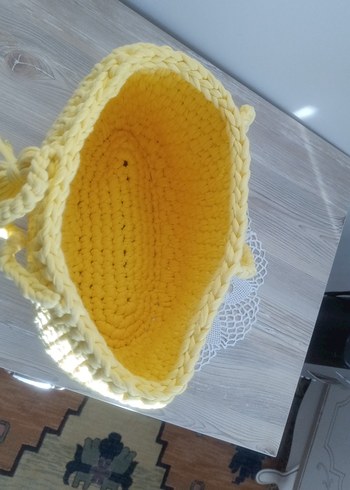  Beden Sarı Örgü Kol Çantası