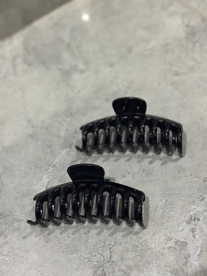 Koyu Siyah Saç Tokası - Görsel 3