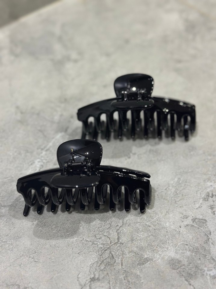 Koyu Siyah Saç Tokası - Görsel 4