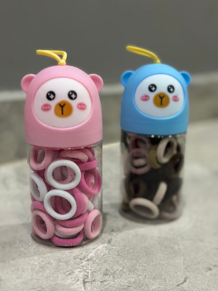 Çocuklar İçin Renkli Ayıcık Lastik Toka Seti - Görsel 2