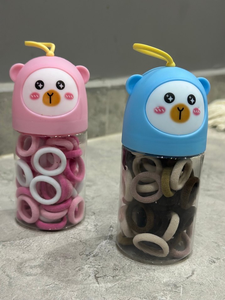 Çocuklar İçin Renkli Ayıcık Lastik Toka Seti - Görsel 3