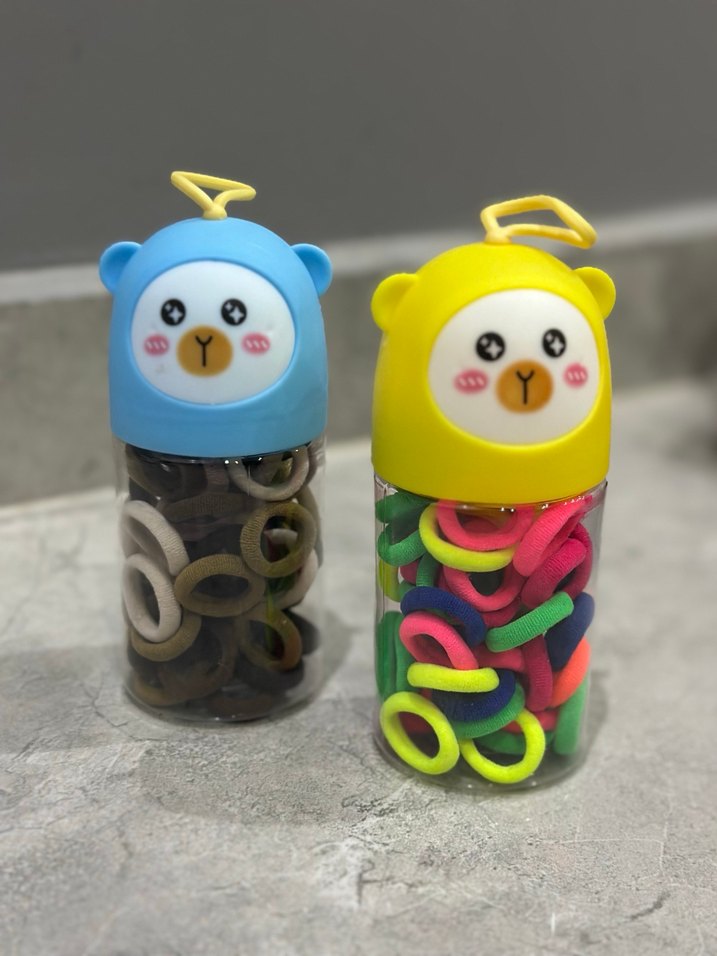 Renkli Elastik Çocuk Saç Tokaları Seti - Görsel 3