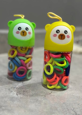 Renkli Elastik Çocuk Saç Tokası Seti - Görsel 4