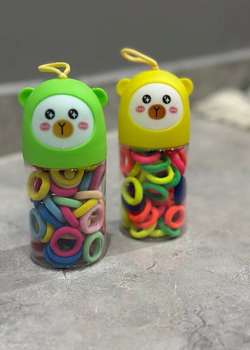 Renkli Elastik Çocuk Saç Tokası Seti - Görsel 2