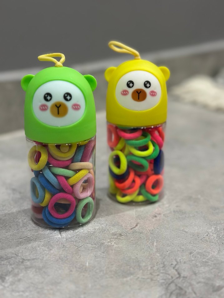 Renkli Elastik Çocuk Saç Tokası Seti - Görsel 2