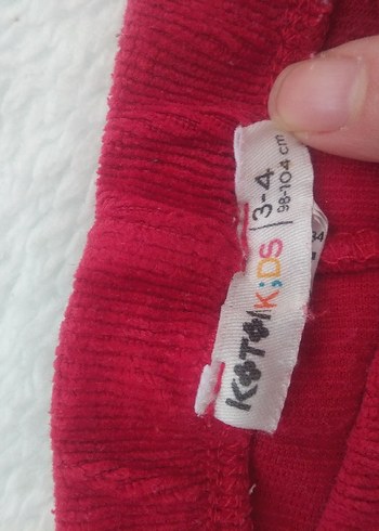 Kız Çocuk Kırmızı Esnek Tayt - Görsel 3