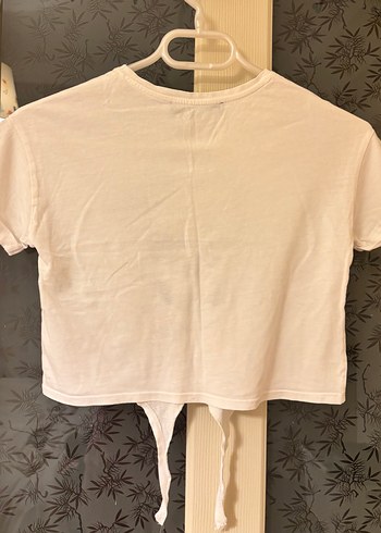 Kız çocuk belden bağlamalı t shirt - Görsel 3