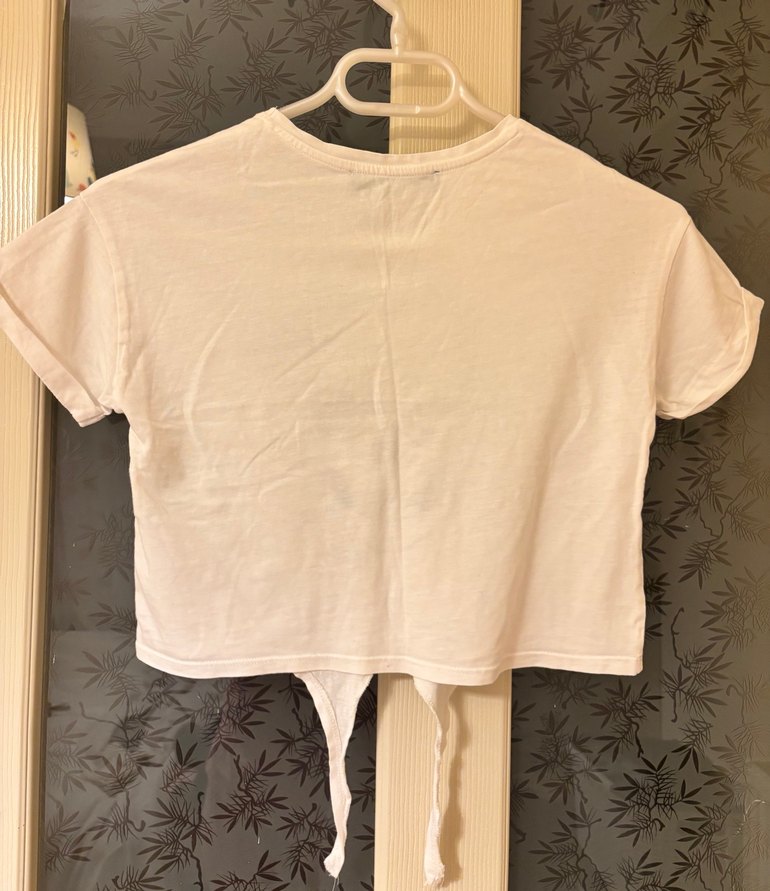 Kız çocuk belden bağlamalı t shirt - Görsel 3