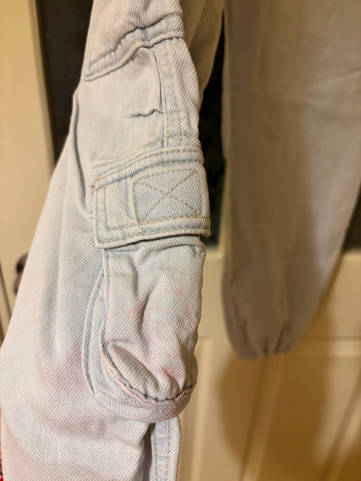 Zara kız çocuk Kot kargo Pantolon - Görsel 4