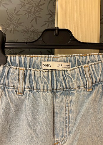 Zara kız çocuk Bol Kesim Midi Kot Pantolon - Görsel 2