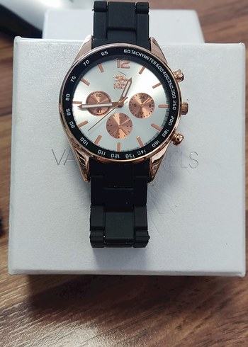 Polo Garage Welch Erkek Saat Siyah Altın Renk. iki adet