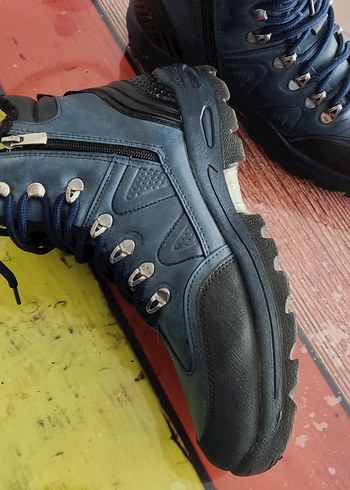 Lacivert Erkek Outdoor Botları Velcro Detaylı - Görsel 4