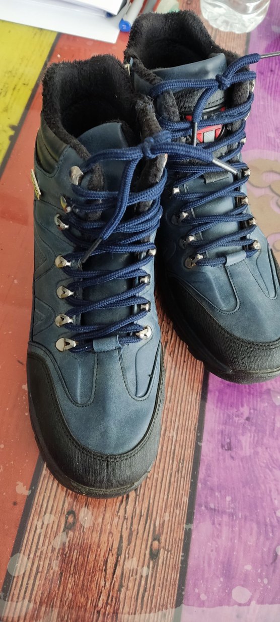 Lacivert Erkek Outdoor Botları Velcro Detaylı - Görsel 3