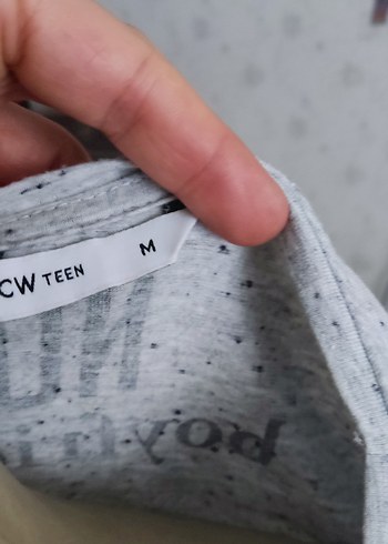 Gri Hamile Tişörtü Uzun Kollu Baskılı - Görsel 4