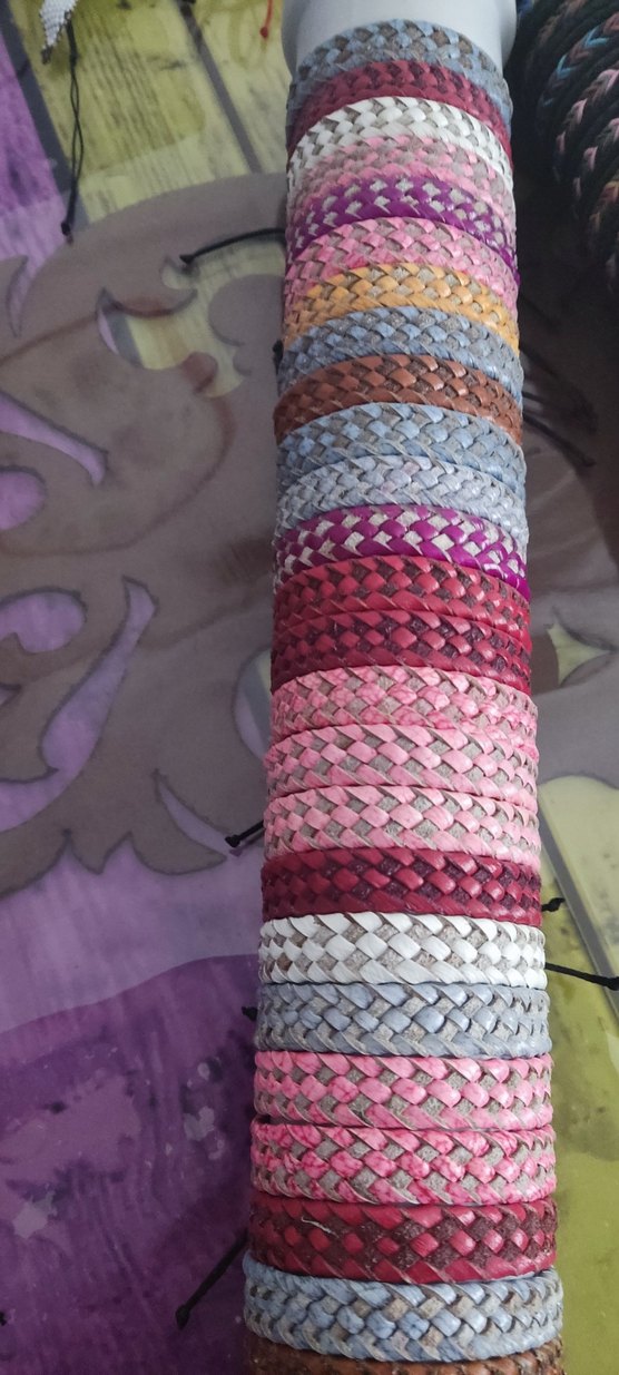 Renkli Yılan Desenli Elastik Kadın Bileklik - Görsel 4