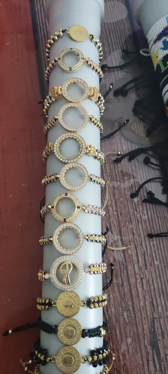 Altın Renkli Boncuklu Bohem Bileklik - Görsel 2