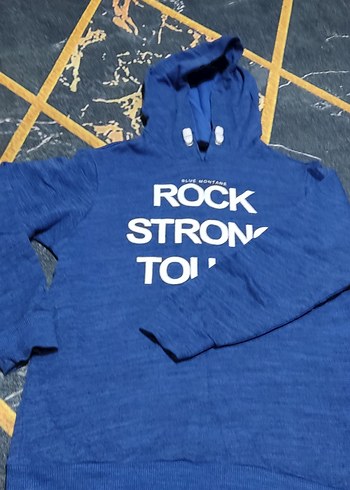 LC Waikiki Mavi Rock Punk Baskılı Erkek Sweatshirt