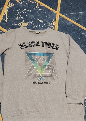 LC Waikiki Erkek Gri Baskılı Sweatshirt