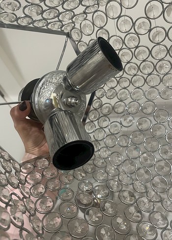 Gri Metal Zincirli Avize - Görsel 3