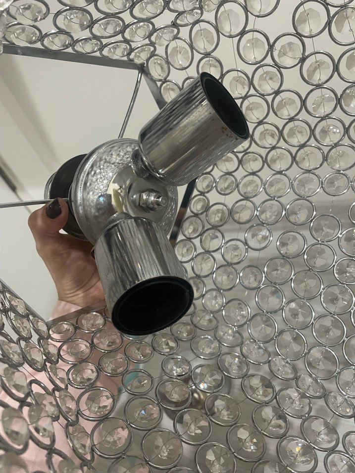 Gri Metal Zincirli Avize - Görsel 3