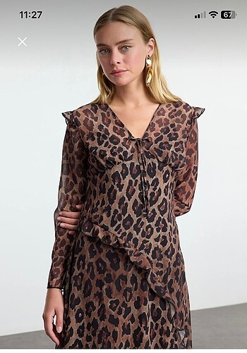 Trendyol & Milla Leopar elbise