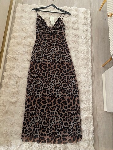38 Beden Leopar elbise