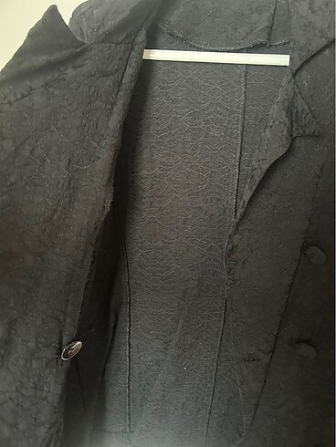 34 Beden Siyah Blazer Jakarlı Ceket