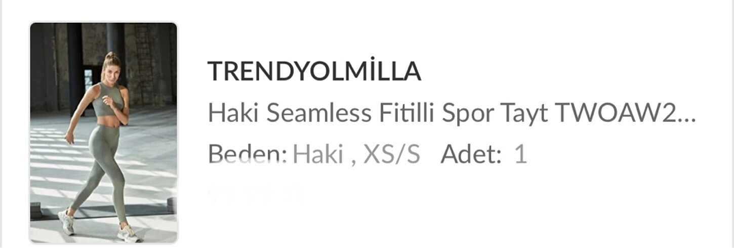 s Beden haki Renk Haki Seamless Fitilli Spor Tayt