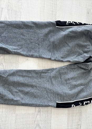 Erkek Gri Rahat Kesim Fermuarlı Eşofman Altı - Görsel 2