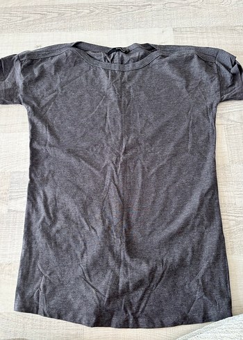 Koyu Gri Kısa Kollu Tişört - Görsel 2