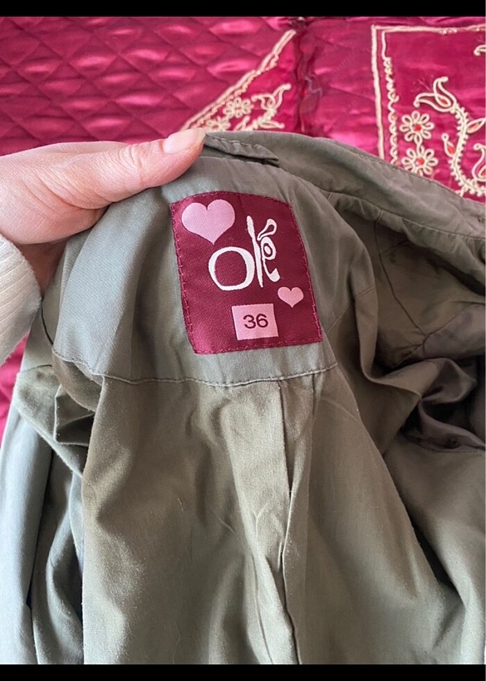 Koton yeşil trench kot - Görsel 2