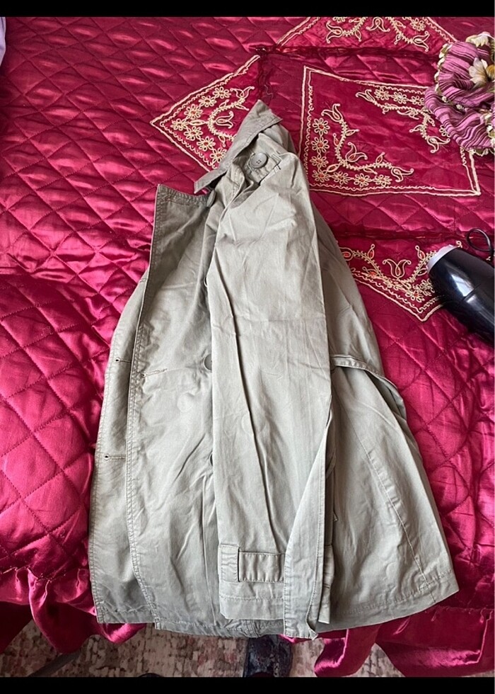 Koton yeşil trench kot - Görsel 4