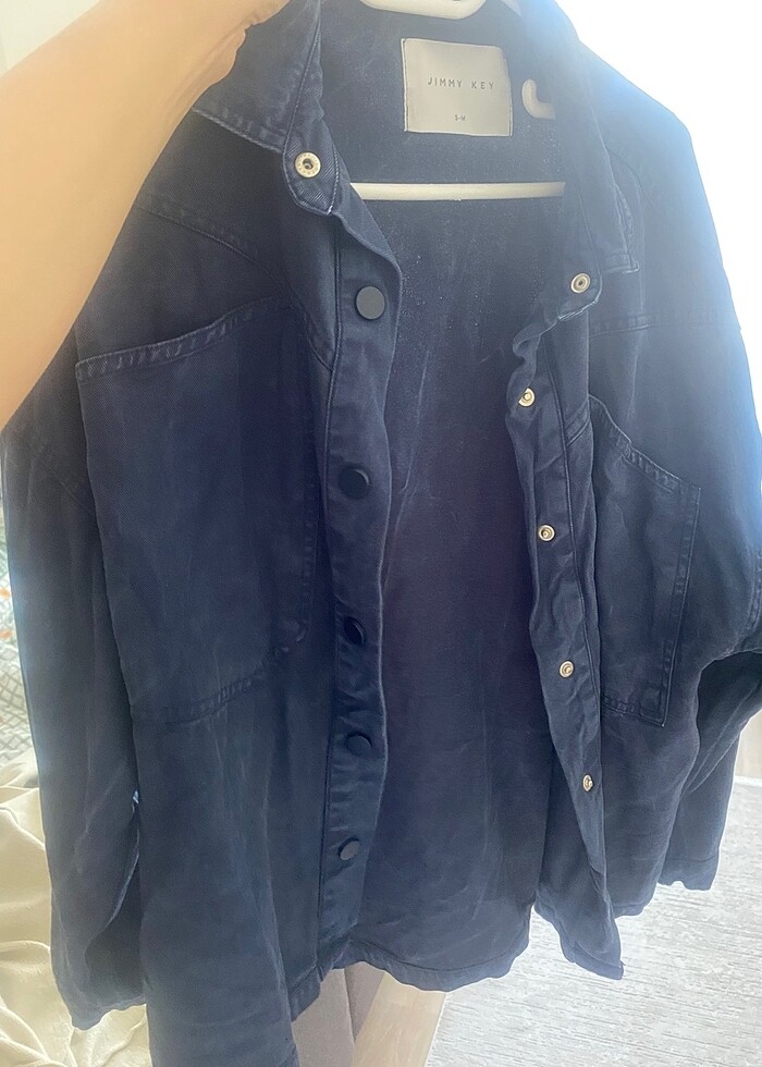 Jimyy KeyEfektli lacivert gömlek S-M uyumlu - Görsel 4