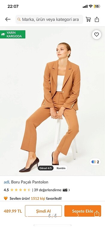 ADL Kumaş pantolon /S-M uyumlu - Görsel 3