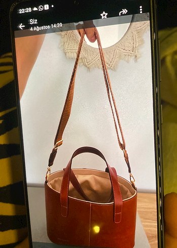 Vince Camuto Taba Deri Kadın Çanta - Görsel 7