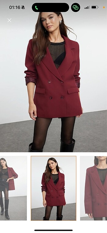 s Beden Bordo blazer