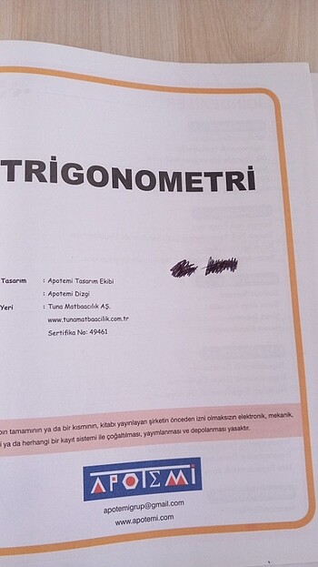 Apotemi Trigonometri