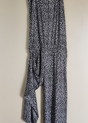 Leopar Desenli Askılı Uzun Tulum - Görsel 5