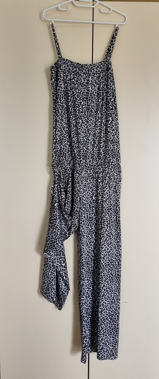 Leopar Desenli Askılı Uzun Tulum - Görsel 5