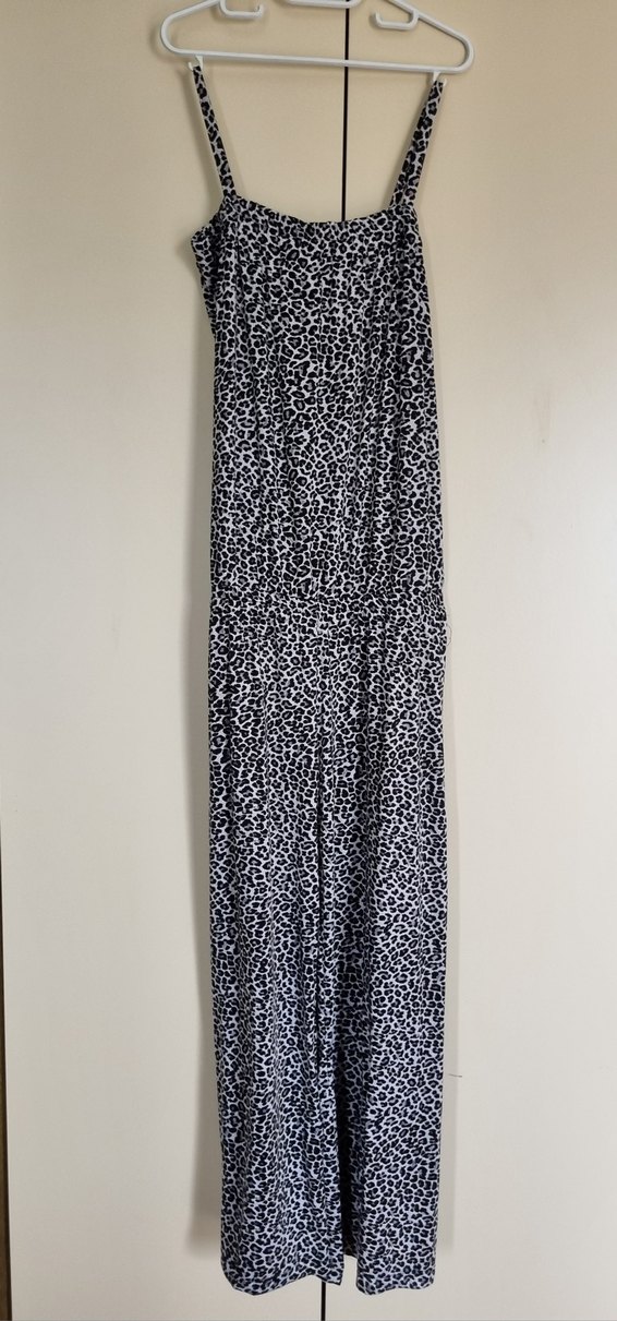 Leopar Desenli Askılı Uzun Tulum - Görsel 4