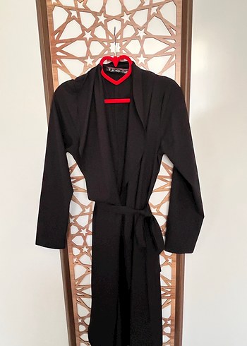 Siyah Uzun Kollu Kadın ceket - Görsel 2