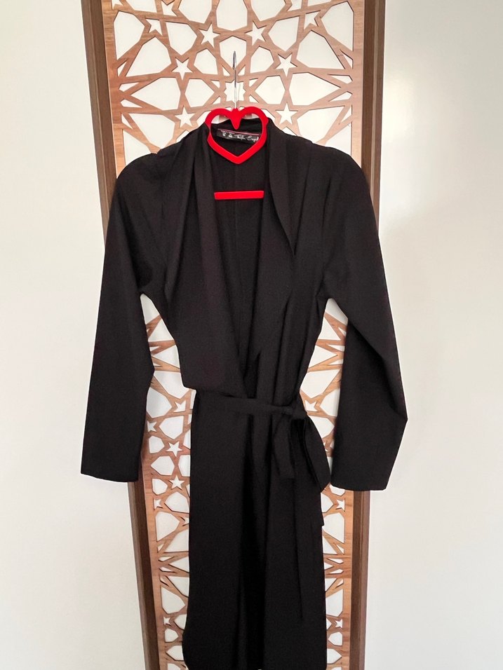 Siyah Uzun Kollu Kadın ceket - Görsel 2