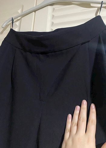 Lacivert Kadın Midi Kumaş Pantolon - Görsel 4